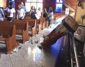 Homem invade Catedral de Londrina e quebra imagem do padroeiro