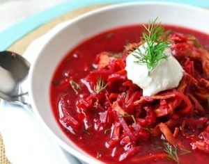 Deliciosa receita russa de Borsch