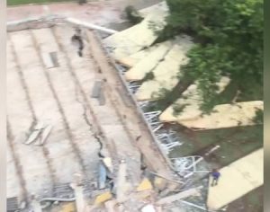 Vídeo mostra como ficou o prédio do Fórum após o desabamento