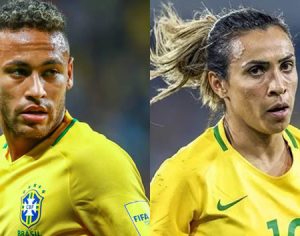Neymar ganha 267 vezes mais que Marta, melhor jogadora do mundo