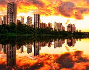 Um belo registro do fim de tarde de Londrina