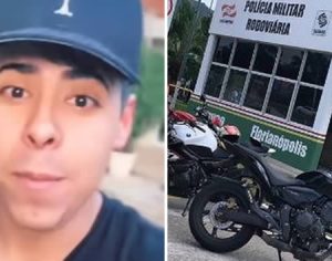 Youtuber de Londrina tem moto apreendida em Florianópolis