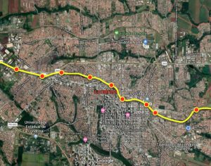 Metrô de Londrina teria 11 estações em 12,7 km; confira o trajeto