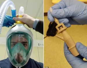 Engenheiros italianos transformam máscaras de mergulho em respiradores