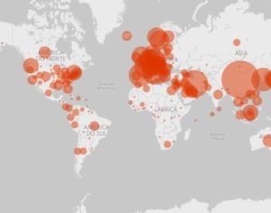 Confira o mapa que acompanha avanço do coronavírus em tempo real