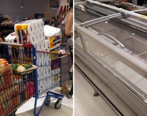 Consumidores esvaziam prateleiras de mercados em Londrina