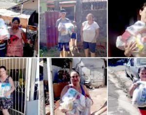 FEL distribui alimentos arrecadados em campanha com atletas renomados