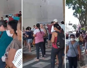 Internauta denuncia aglomeração em agências bancárias de Londrina