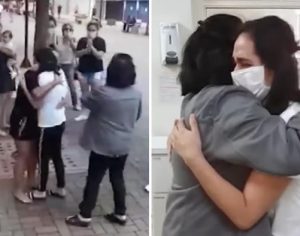 Mulher que venceu covid-19 na UTI do HU de Londrina vai para casa; assista
