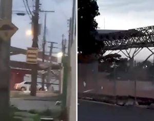Vendaval destelha terminal do Gavetti e deixa estragos em Londrina; assista