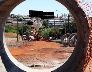 Obra da trincheira da Rio Branco e Leste-Oeste tem 1ª interdição de trânsito