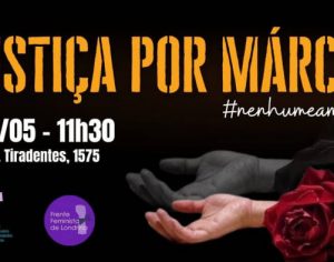 Ato pede justiça em julgamento de feminicídio em Londrina