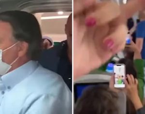 Bolsonaro entra em avião e é recebido aos gritos de “genocida”; vídeo