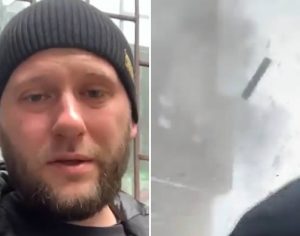 Vídeo: míssil atinge prédio enquanto voluntário fazia vídeo na Ucrânia