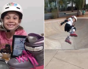 Londrinense de apenas 7 anos é campeã brasileira de Patins Street