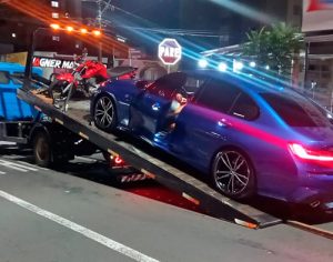 GM apreende carro de luxo realizando arrancada brusca na Rua Paranaguá