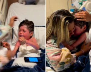 Mãe reencontra filho que ficou 16 dias em coma e vídeo viraliza na web