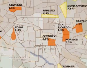 Veja os dez bairros com mais focos do mosquito da dengue em Londrina