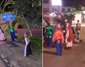 Vídeo: Membros de duas ‘Carretas Furacão’ iniciam briga no meio da rua