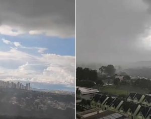 Incrível: Vídeo registra cenário de chuva e sol ao mesmo tempo em Londrina
