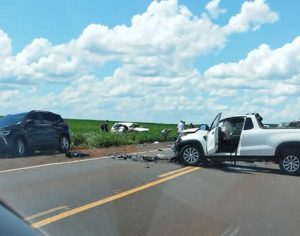 RML: Cinco pessoas ficam feridas e cãozinho morre em colisão na PR-445