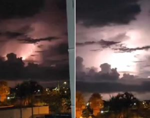 Vídeos: Relâmpagos intensos assustam moradores de Londrina