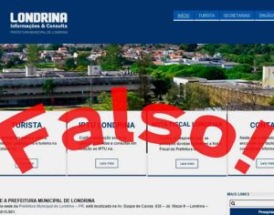 Município alerta população sobre site falso da Prefeitura de Londrina