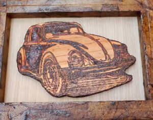 Arte em pirografia é um dos destaques da feira Londrina Criativa