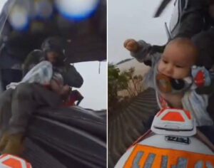 Vídeo: soldados do Exército resgatam bebê pelo telhado de casa no RS