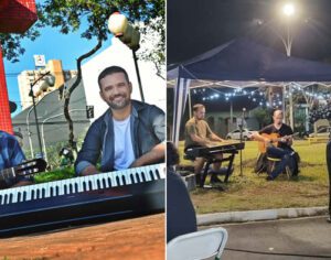 Feiras livres de Londrina ganham música ao vivo com duo de violão e piano