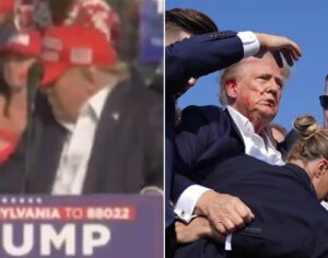 Vídeo: Trump é atingido de raspão por tiro durante comício na Pensilvânia
