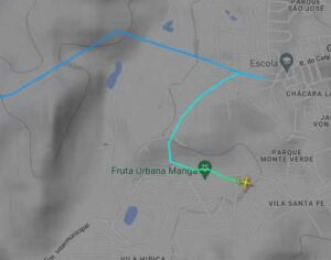 Avião fez curva brusca e caiu 4 mil metros em 1 minuto; veja trajetória