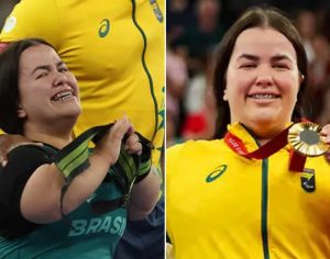 Mariana D’Andrea bate recorde e leva ouro no halterofilismo em Paris