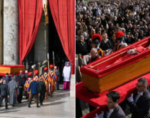 Fiéis se despedem do papa Francisco em velório aberto no Vaticano; veja imagens