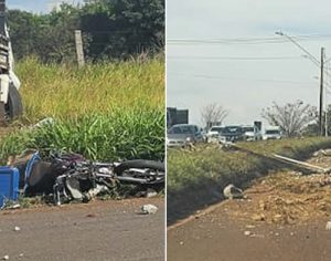 Caminhão com pneu estourado causa grave acidente na BR-369