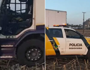 Caminhoneiro é feito refém em roubo de caminhão na região de Londrina