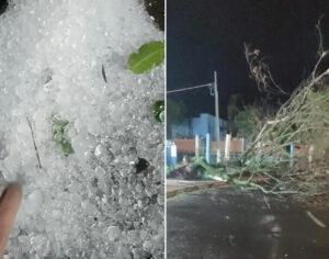 Chuva de granizo e ventos fortes atingem várias regiões de Londrina