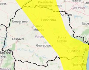Londrina e mais 250 cidades do Paraná têm ‘risco potencial’ de tempestade