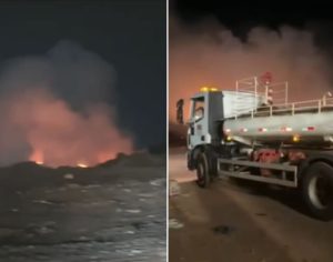 Novo incêndio no PEV do Vista Bela mobiliza equipes municipais