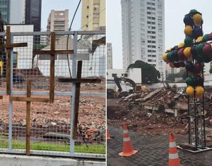 Ato em obra homenageia vítimas de acidentes de trabalho em Londrina