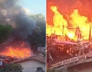Incêndio no Centro Kaingang em Londrina mobiliza Bombeiros