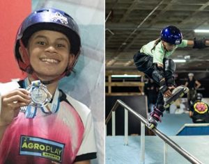 Londrinense Rafinha de 10 anos se torna vice-campeã brasileira de Patins Street